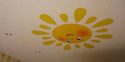 Потолок натяжной с фотопечатью в детскую комнату на 9 квадратных метров